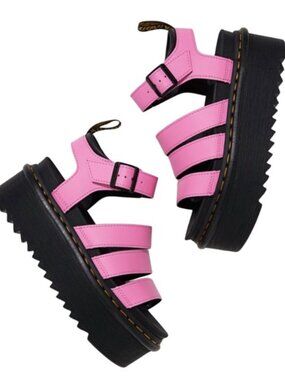 DR. MARTENS Blaire Quad Chunky Platform Sandals Pink NWOT 11